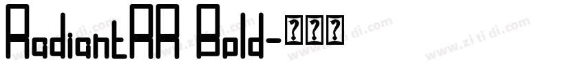 RadiantRR Bold字体转换